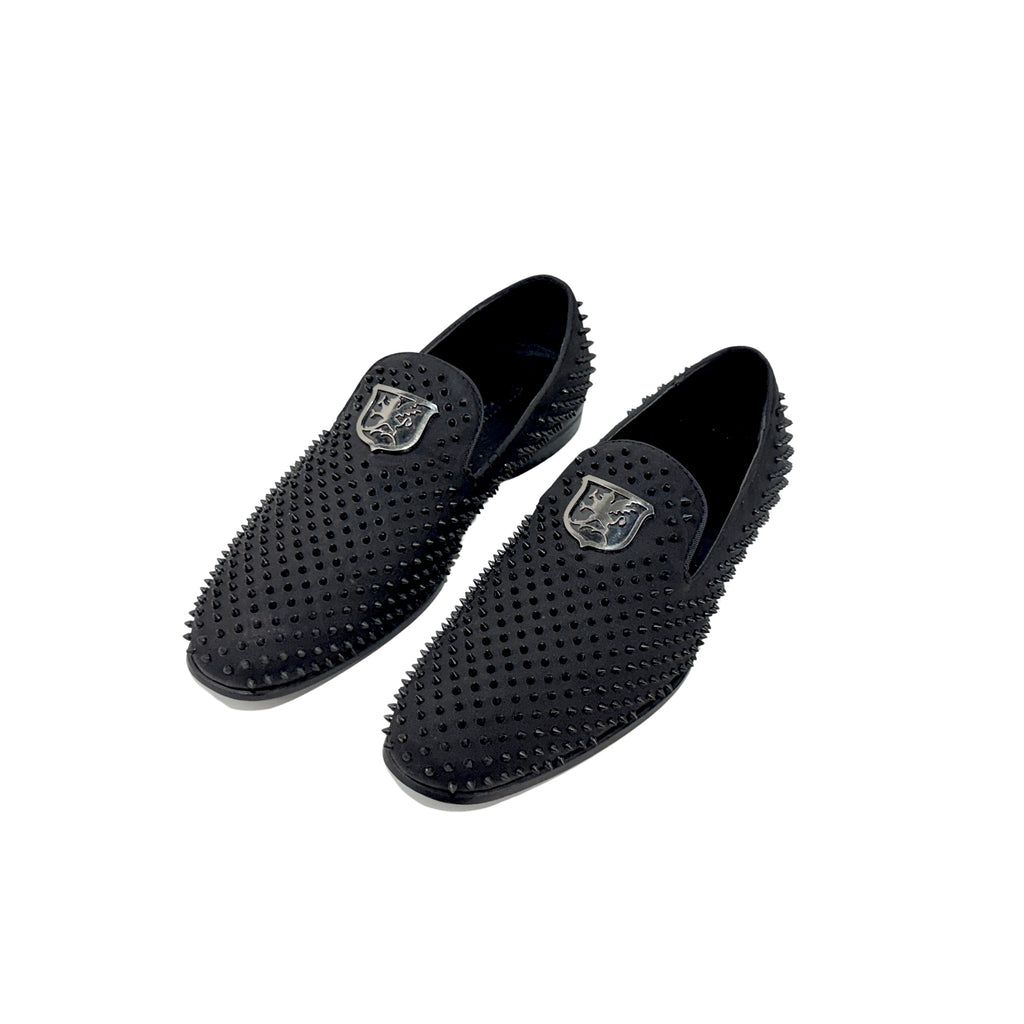 STACY ADAMS Sabre Spiked Loafers/Moccasins in Black (Size 45)