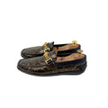 VERSACE Patent Leather Camouflage Leopard Inspired Print Leather Loafers/Moccasins (Size 42)