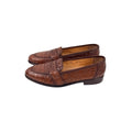 ZELLI ITALIA 119-CGN TUSCANY Crocodile Penny Loafers/Moccasins, Cognac (Size 45)