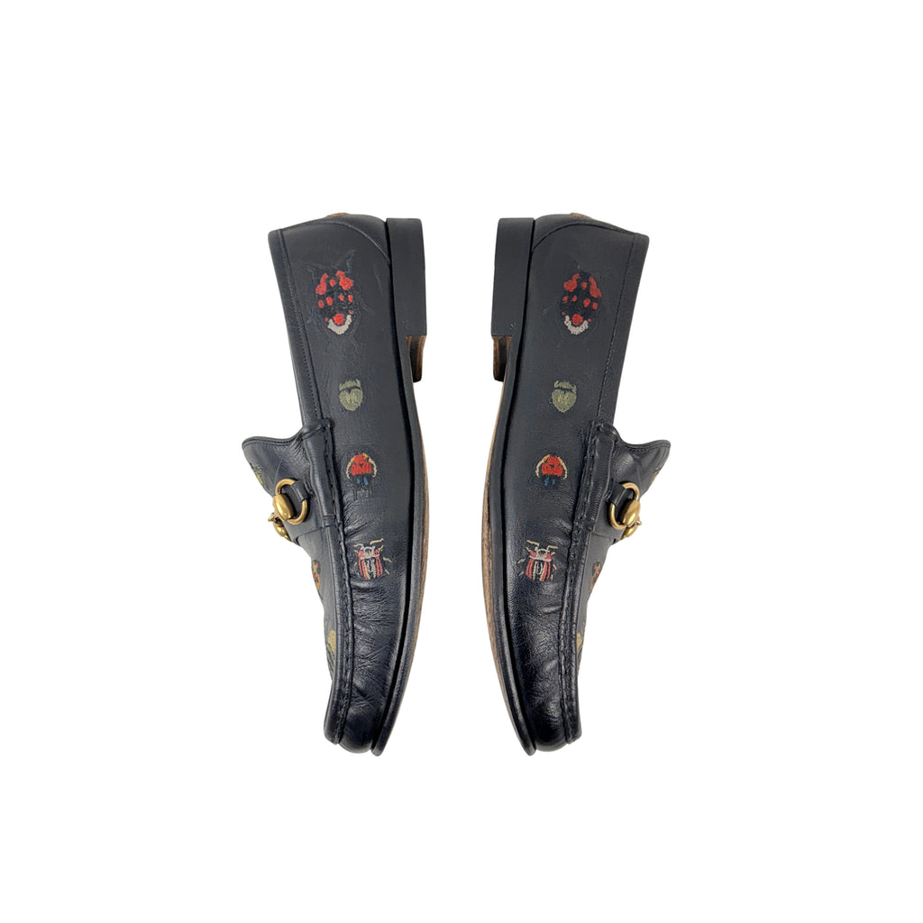 GUCCI Jordan 1953 Embroidered Insect Horsebit Loafers/Moccasins (Size 42)