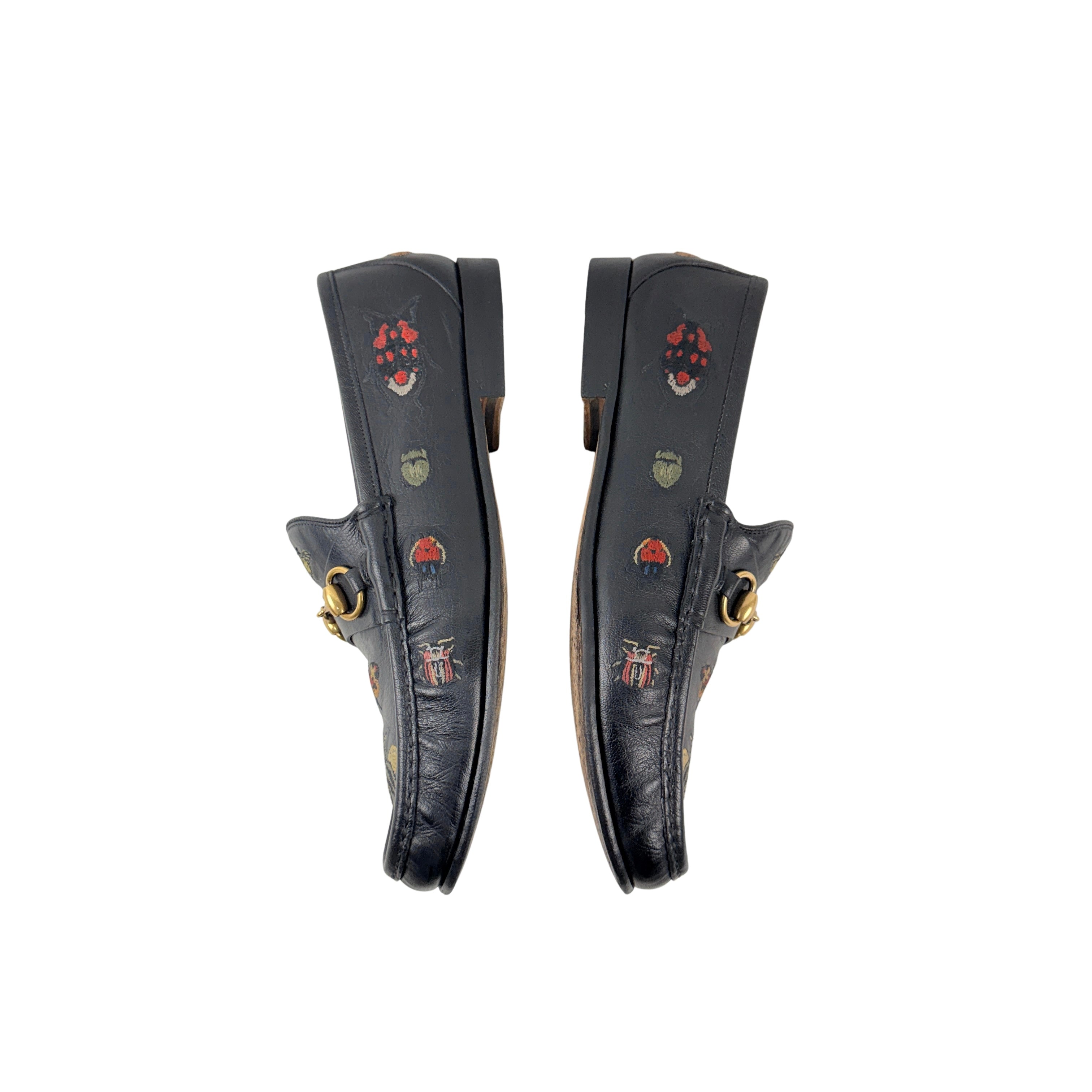 GUCCI Jordan 1953 Embroidered Insect Horsebit Loafers/Moccasins (Size 42)