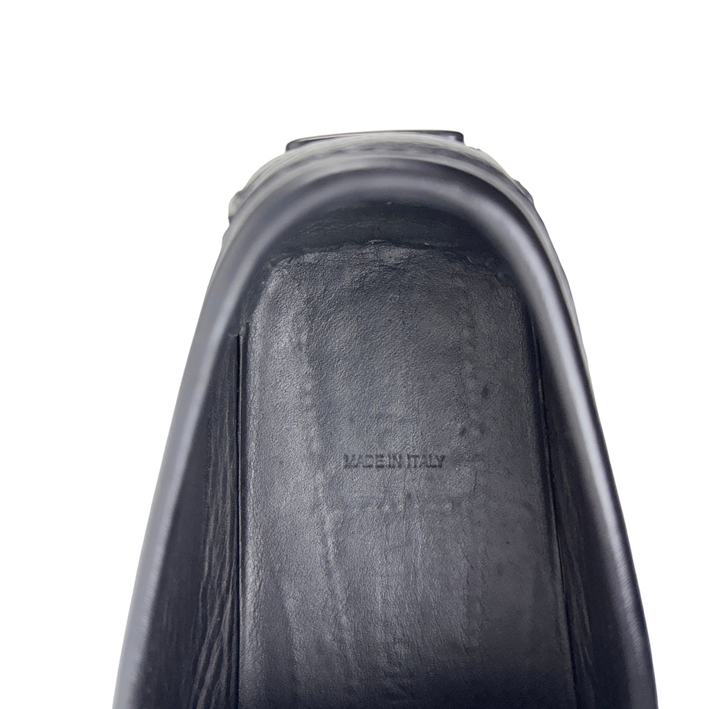 LOUIS VUITTON Hockenheim Laser-Perforated Monogram Black Loafers/Moccasins (Size 43.5)