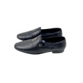 ROBERTO CAVALLI Men's Black Embossed Snakeskin Leather Loafers/Moccasins (Size 44)