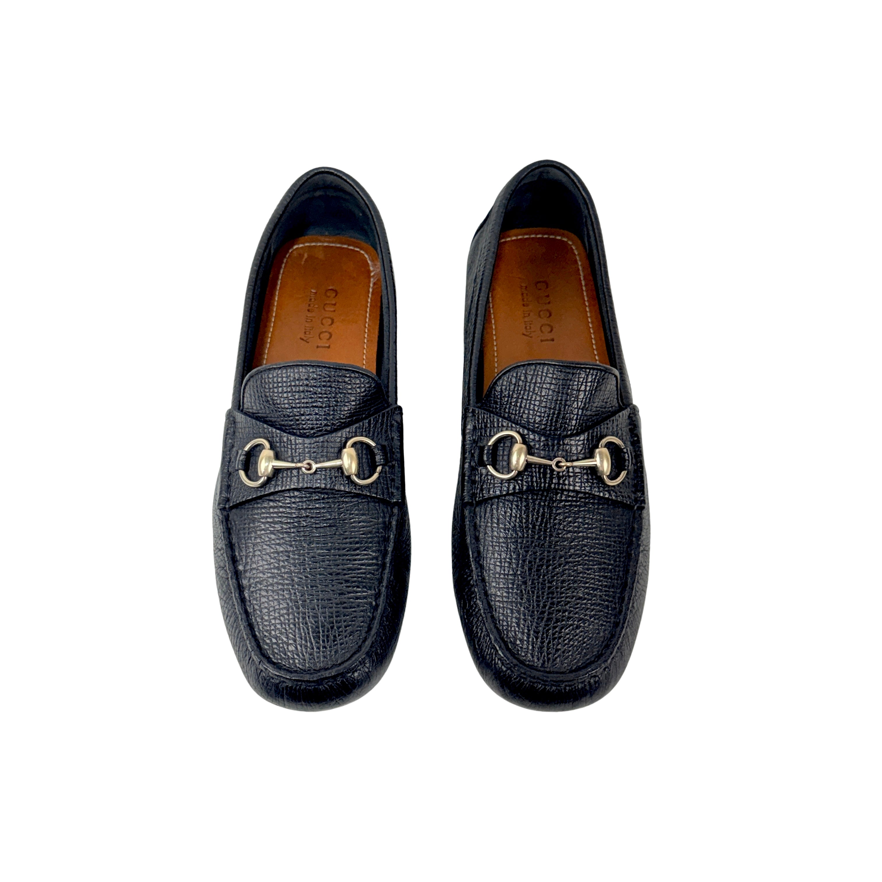 GUCCI Horsebit Grained Leather Loafers/Moccasins (Size 43.5)