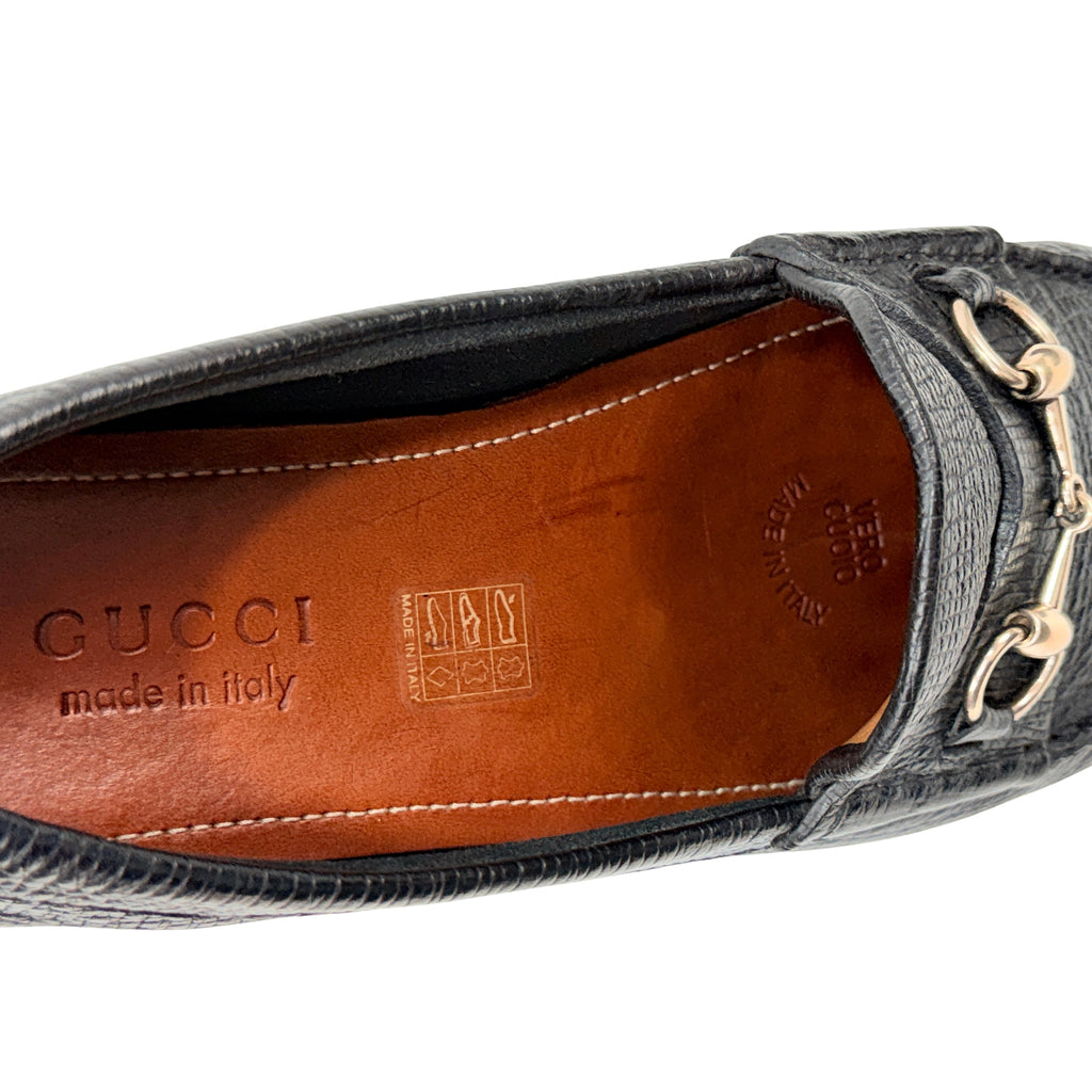 GUCCI Horsebit Grained Leather Loafers/Moccasins (Size 43.5)