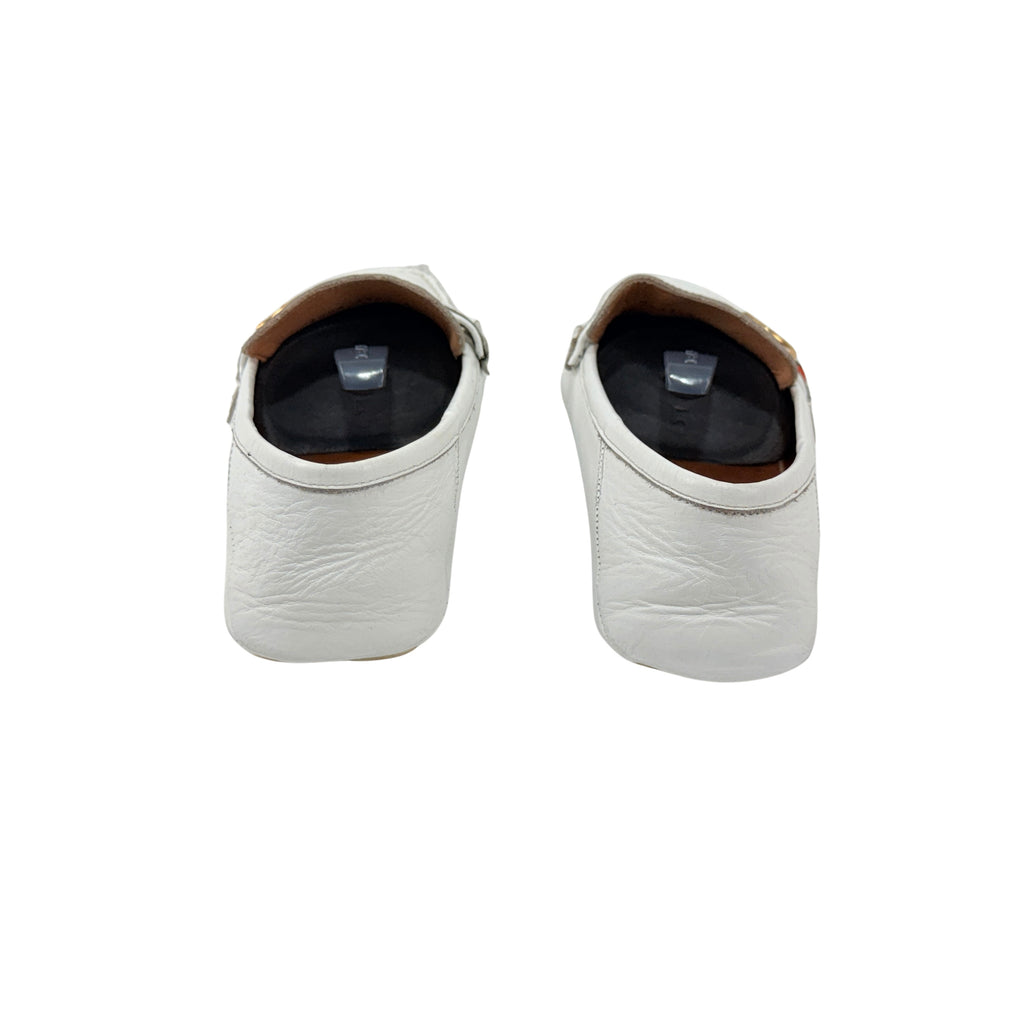 GUCCI-Web Detail Interlocking G Leather Loafers/Moccasins (Size 42)
