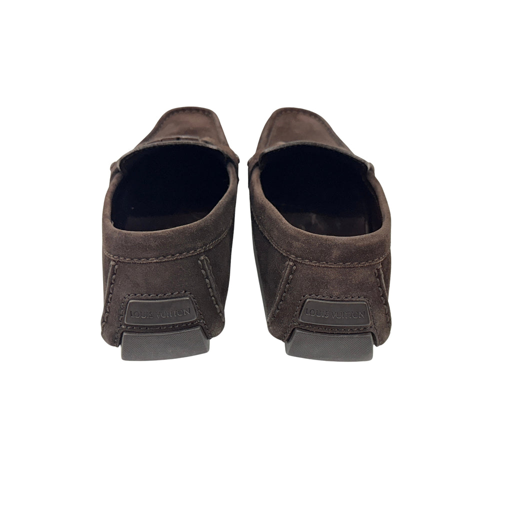 LOUIS VUITTON Brown Monte Carlo Suede Leather Loafers/Moccasins (Size 42)
