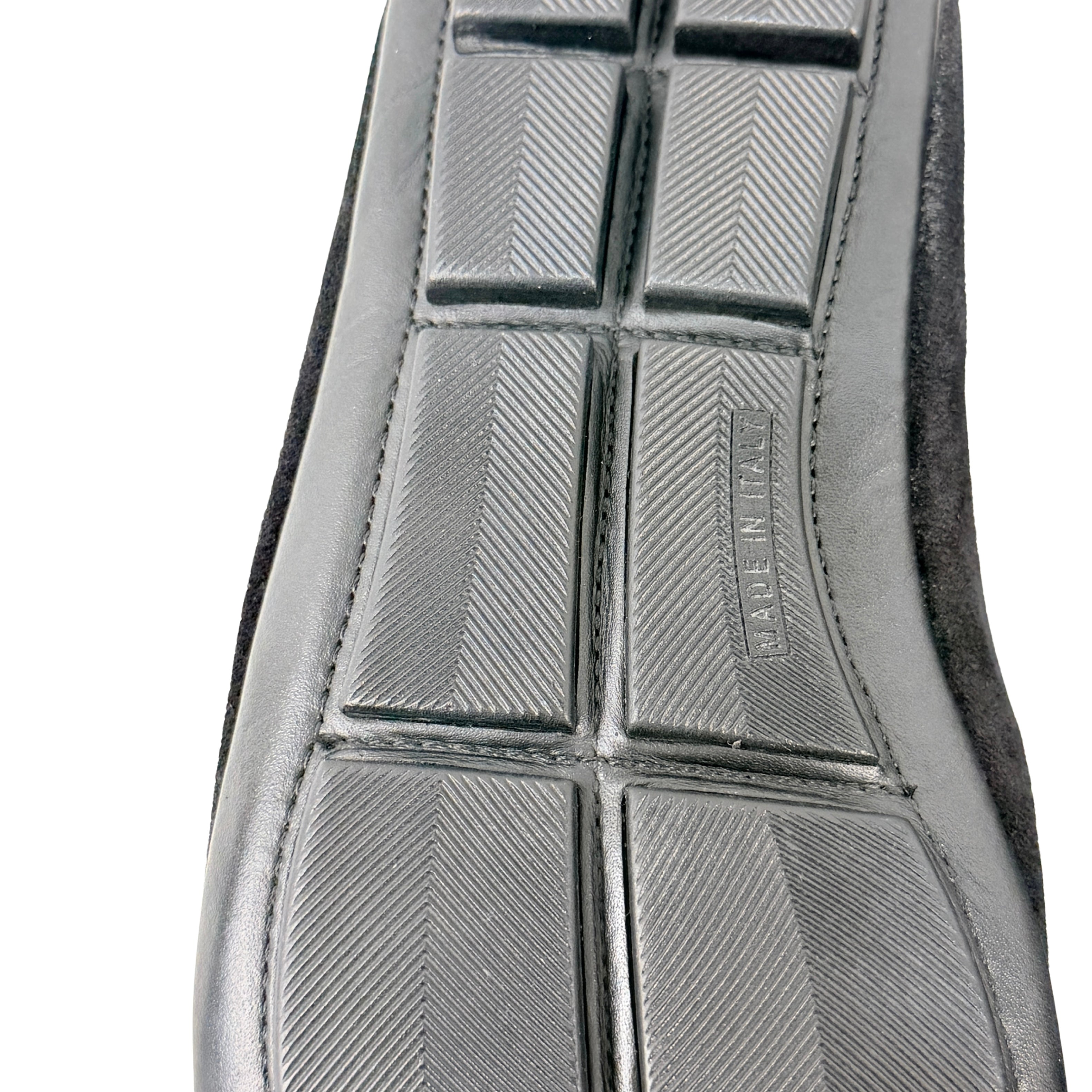 BILLIONAIRE Hand-Embroidered Coat-Of-Arms (Crest) On The Vamp Black Velvet Loafers/Moccasins (Size 41)