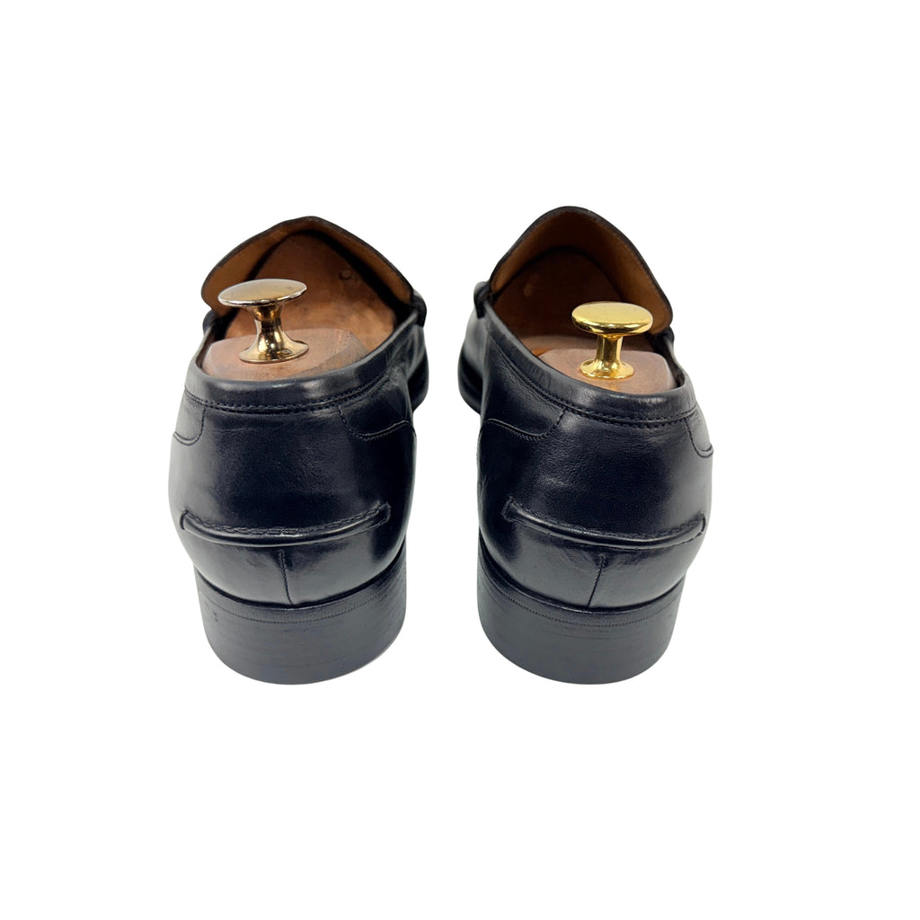 GUCCI-Classic Horsebit Black Leather Loafers/Moccasins (Size 43)