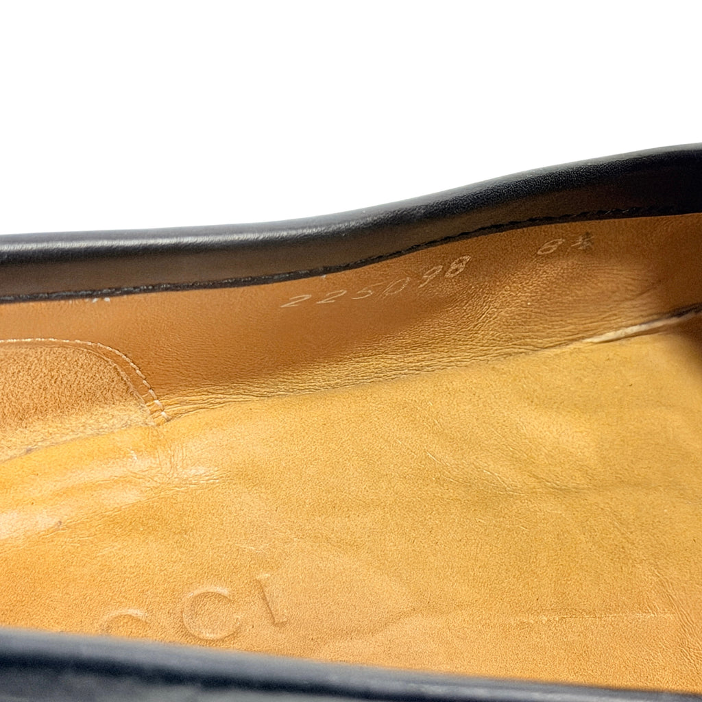 GUCCI-Classic Horsebit Black Leather Loafers/Moccasins (Size 43)